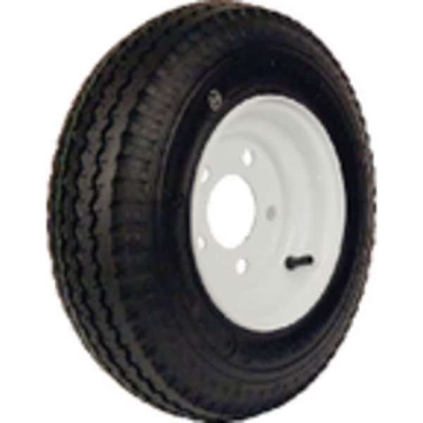 Bias Tire & Wheel (Rim) Assembly K353 480-12 4 Hole 4 Ply, Wht, Conventi, Loadstar Tires, Mfr#: 30520